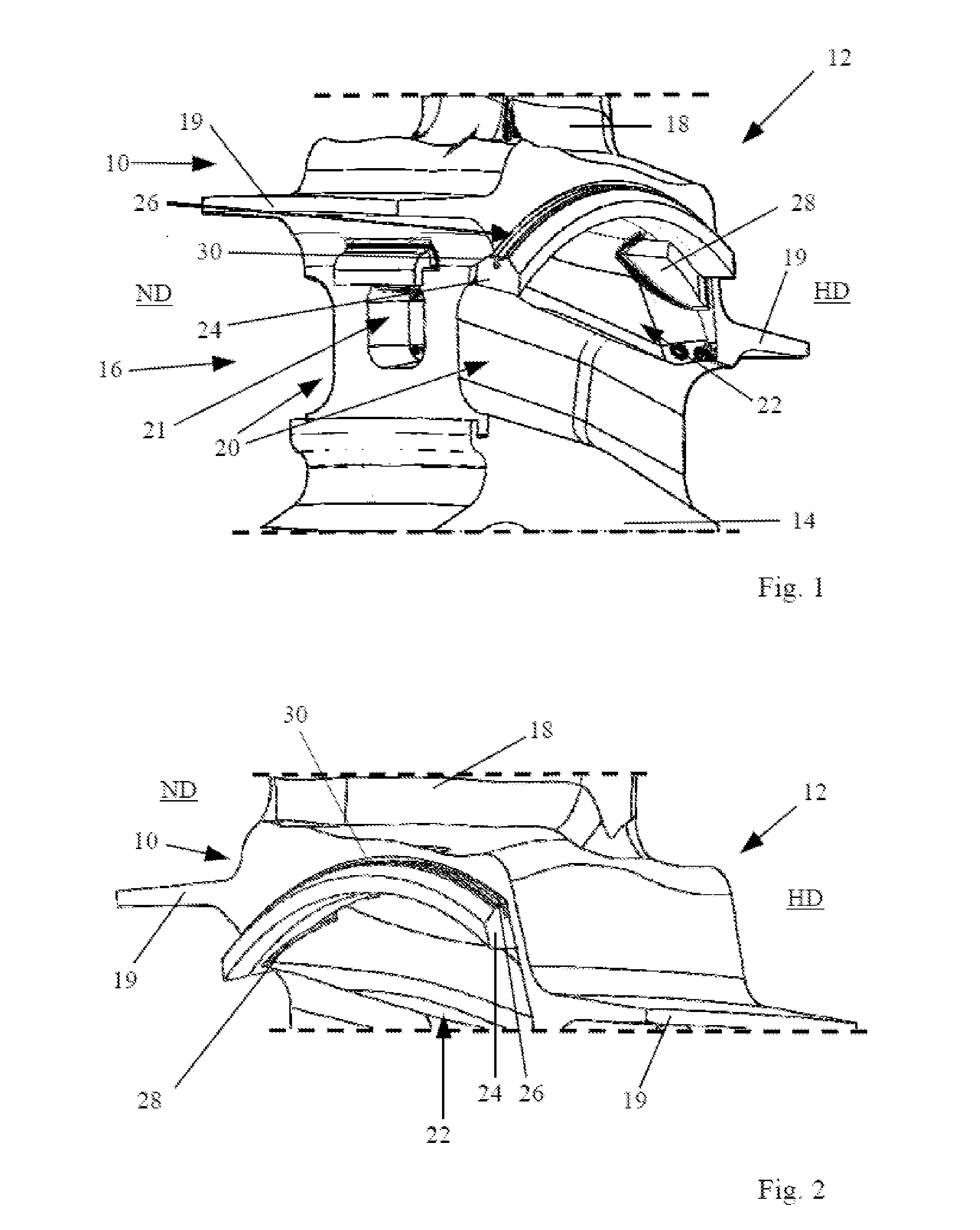 Rotor and method for manufacturing a rotor for a turbo machine