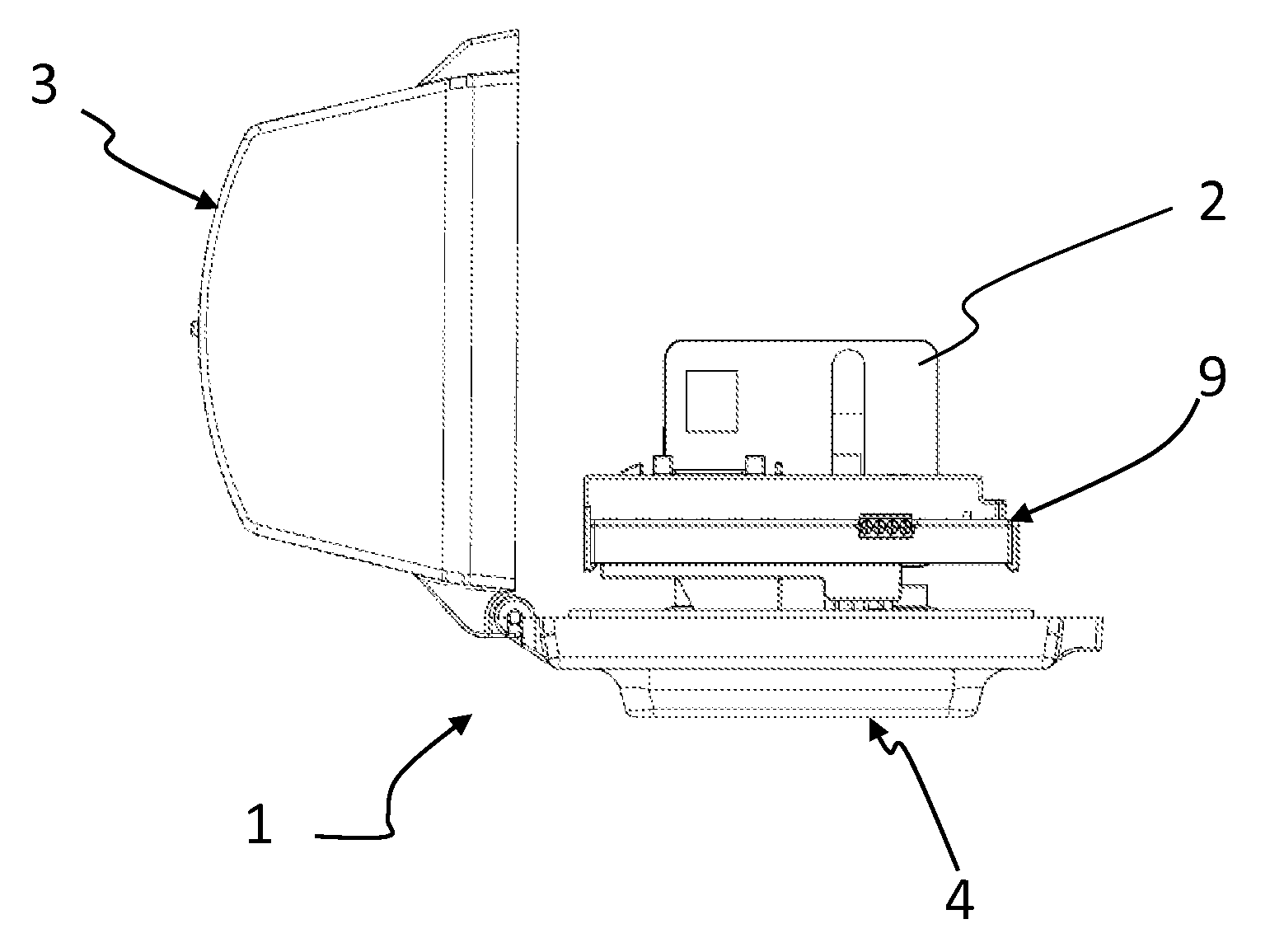 Case for surveillance video camera and holding device for a case for a surveillance video camera