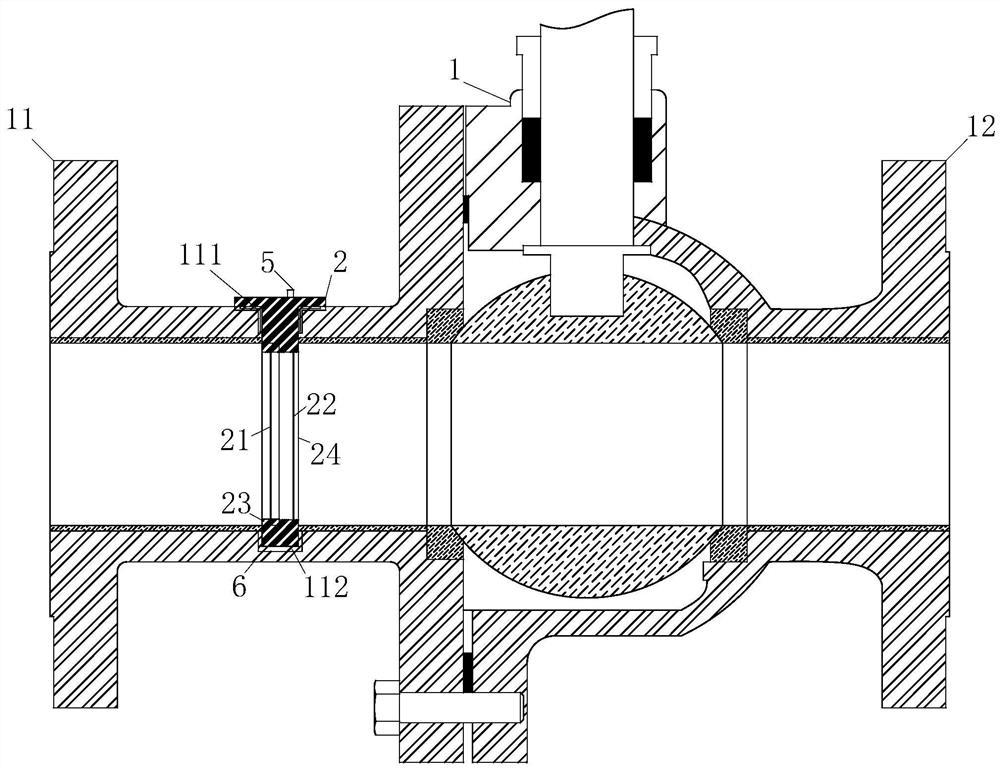 Two-piece type ceramic ball valve