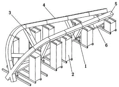 Method for establishing temporary support moulding bed system for steel structure assembly
