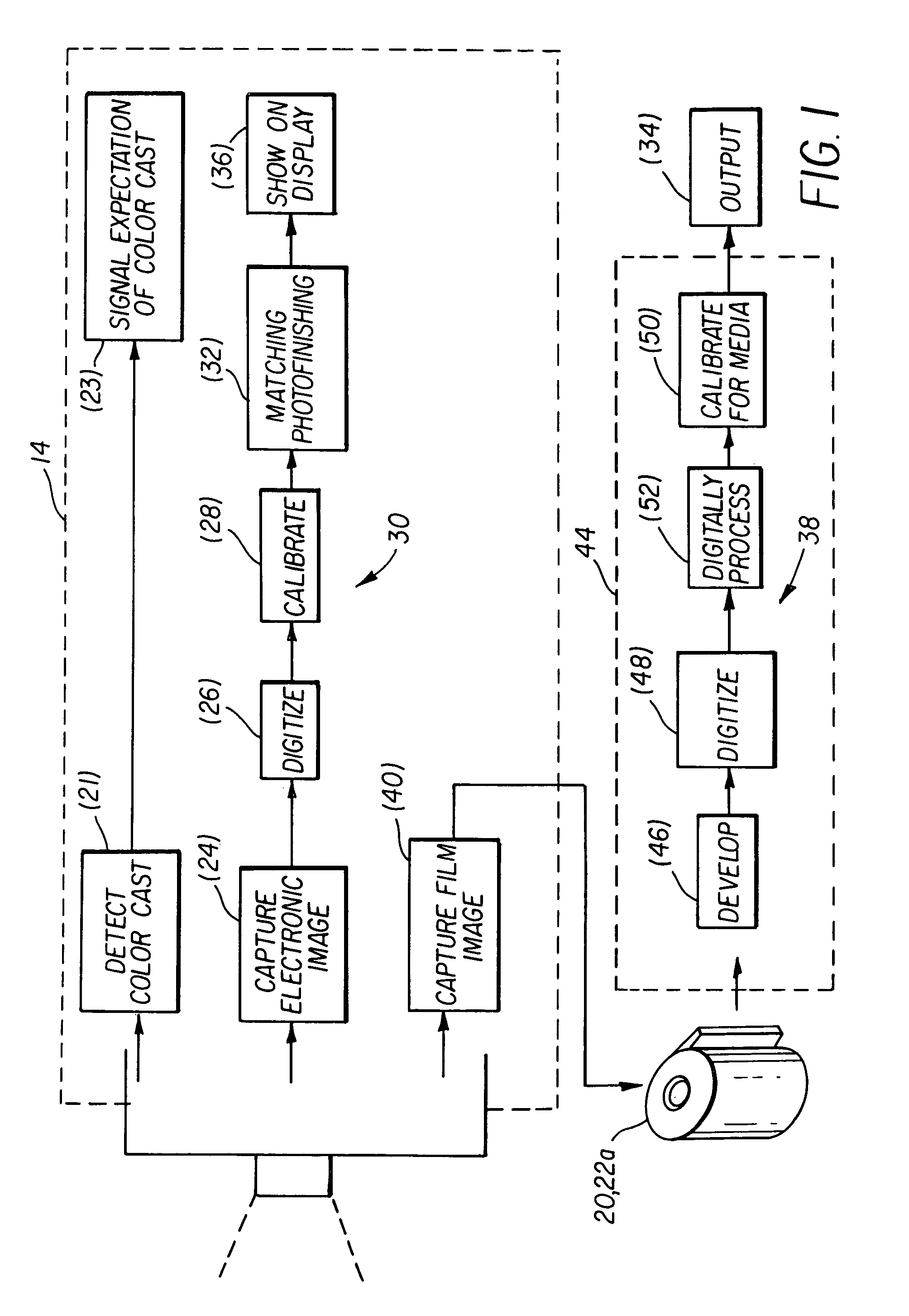 Camera having verification display with viewer adaptation compensation for reference illuminants and method