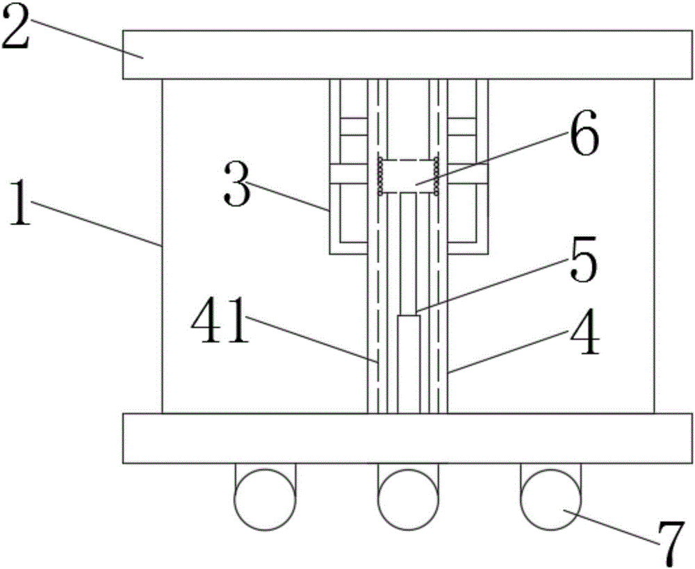 Movable device facilitating keel mounting by operators during house ceiling suspension