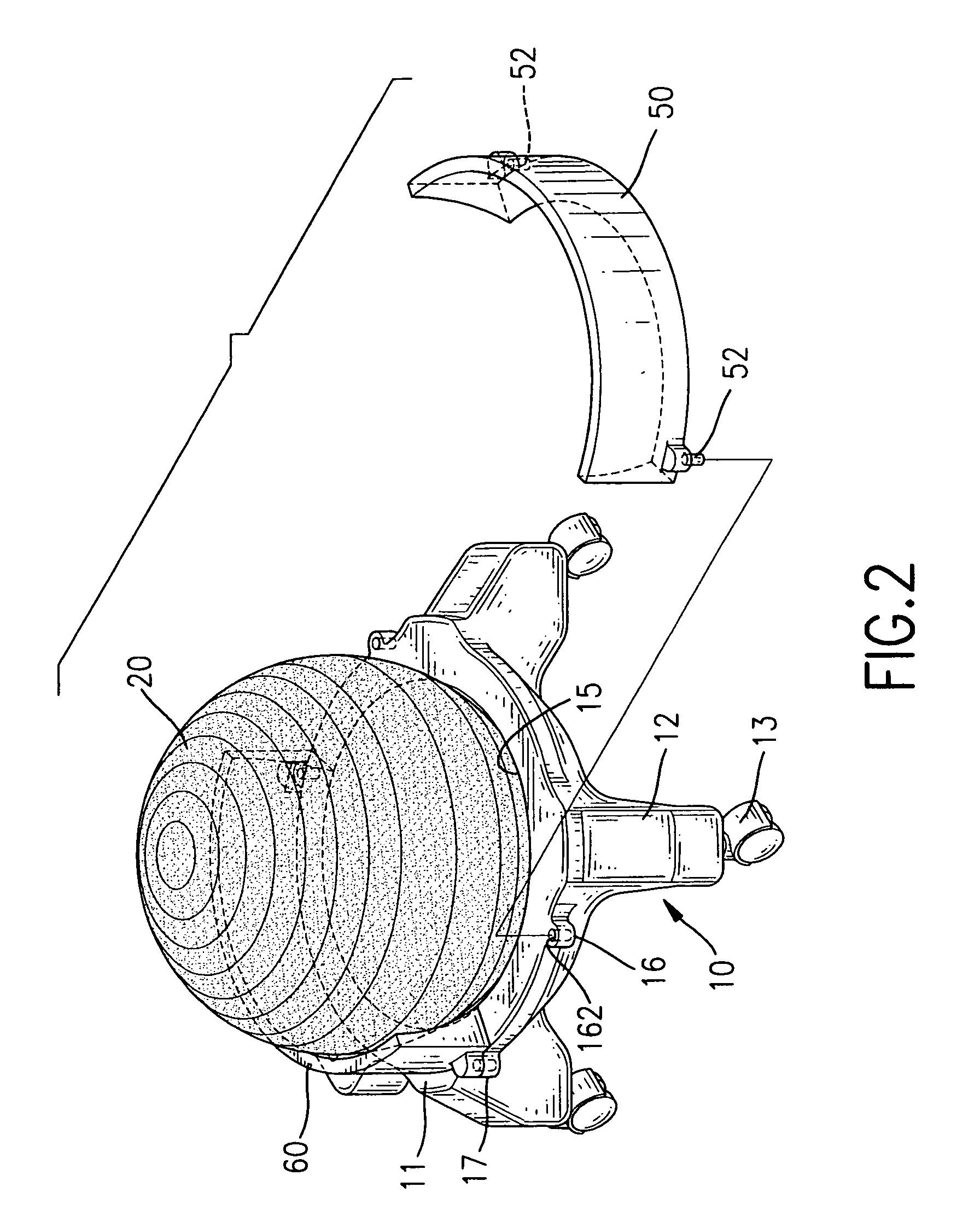 Ball chair with a retaining device