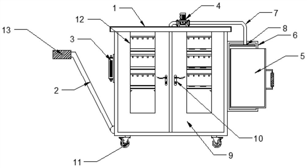 Classified storage device for products for electronic product production