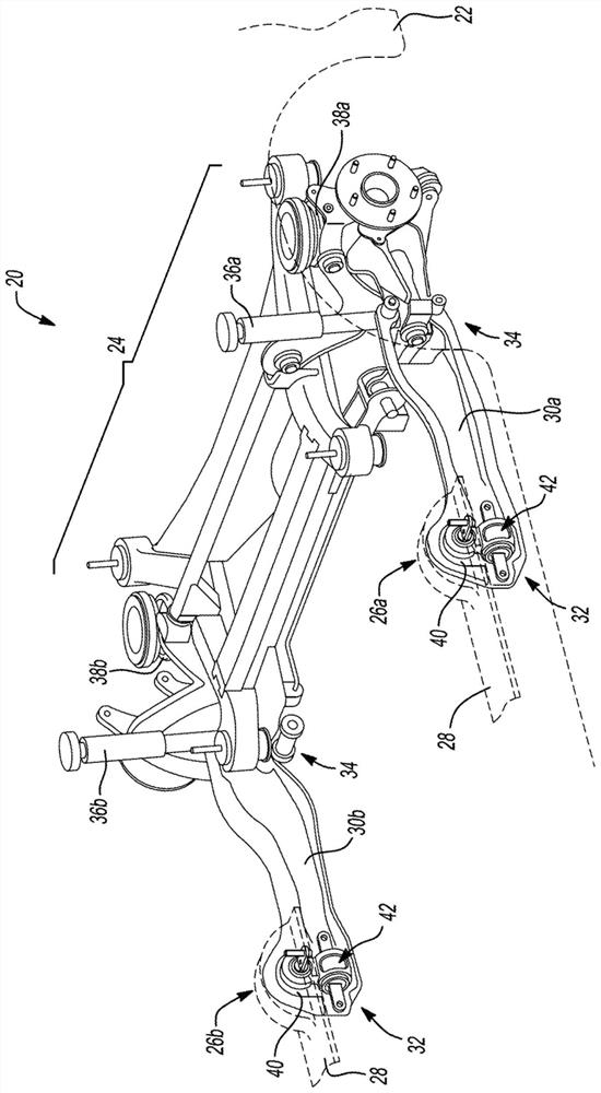 Connection kit for trailing arm vehicle suspension