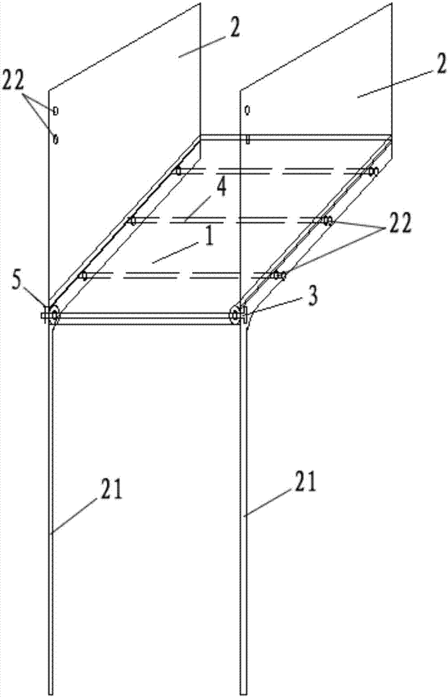 Chute installation structure for pouring concrete column and application method of chute installation structure