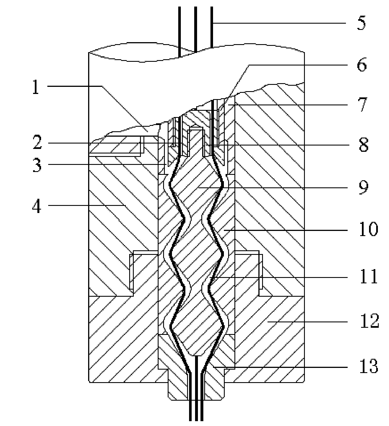 Impregnation mold of continuous/fiber reinforced thermoplastic composite material, and use method thereof