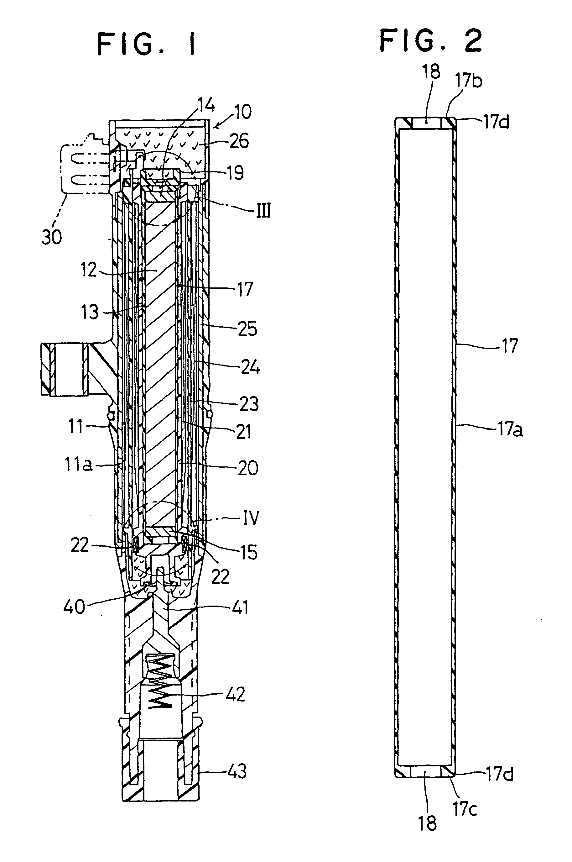 Stick-type ignition coil having improved structure against crack or dielectric discharge