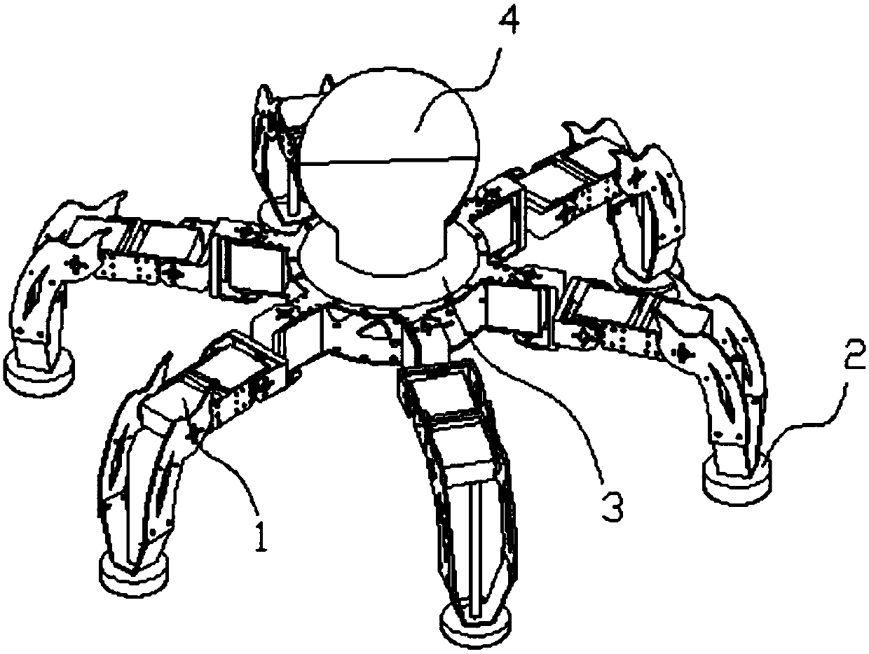 Spider-imitated intelligent inspection robot for radiation environment
