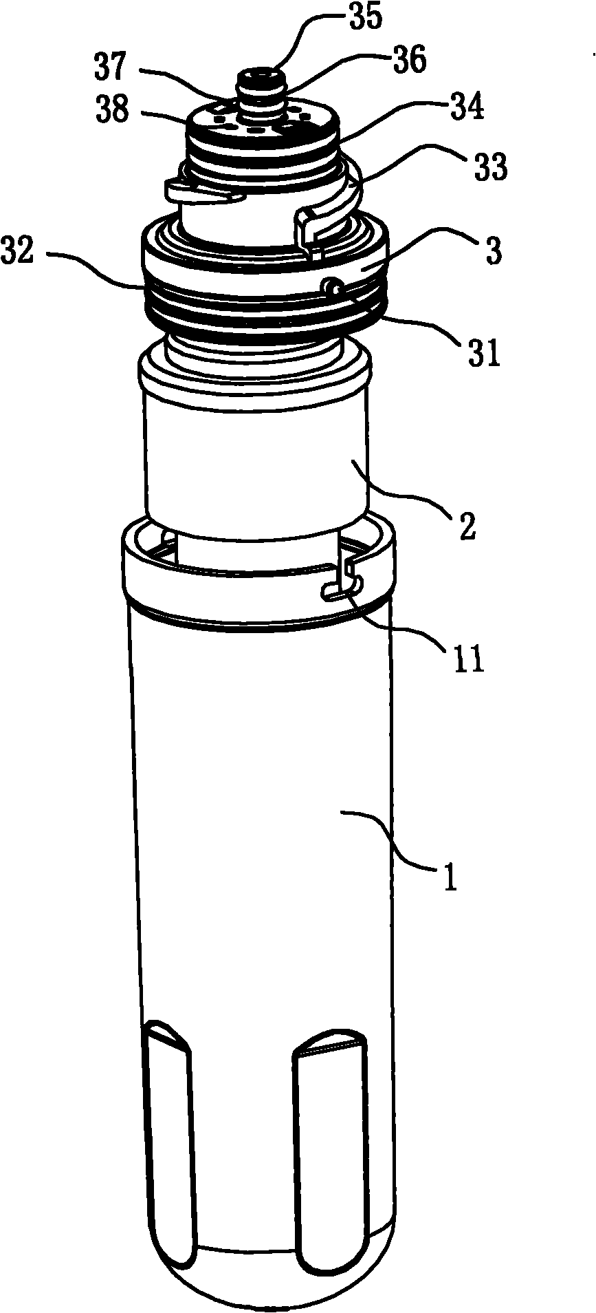 Filtering device with ultrafiltration membrane