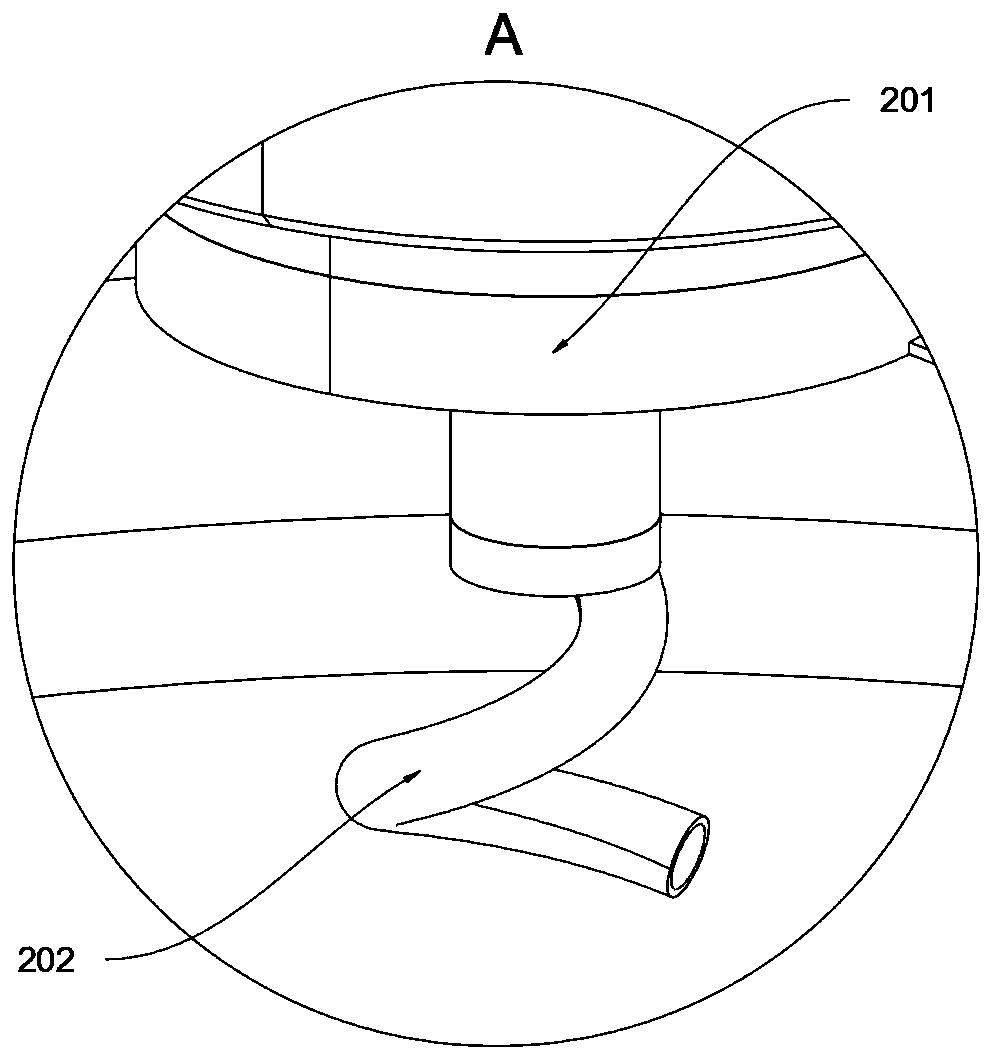 Wastewater drainage and purifying device in shampoo processing process