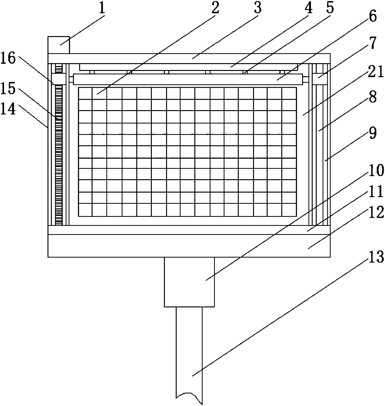 Cleaning device for solar photovoltaic panel