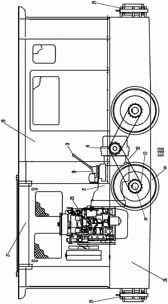 Mining explosion-proof diesel engine steel wheel locomotive with continuously variable speed function