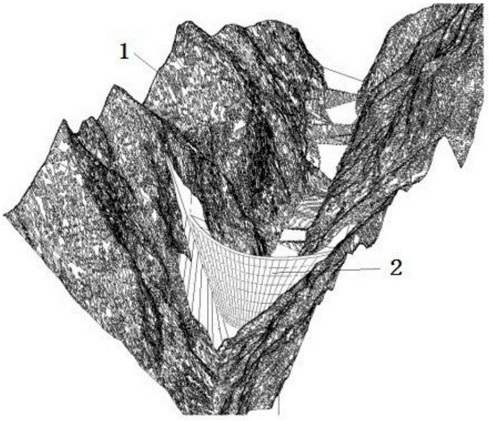 Arch dam abutment slope stability judgment method based on three-dimensional visualization
