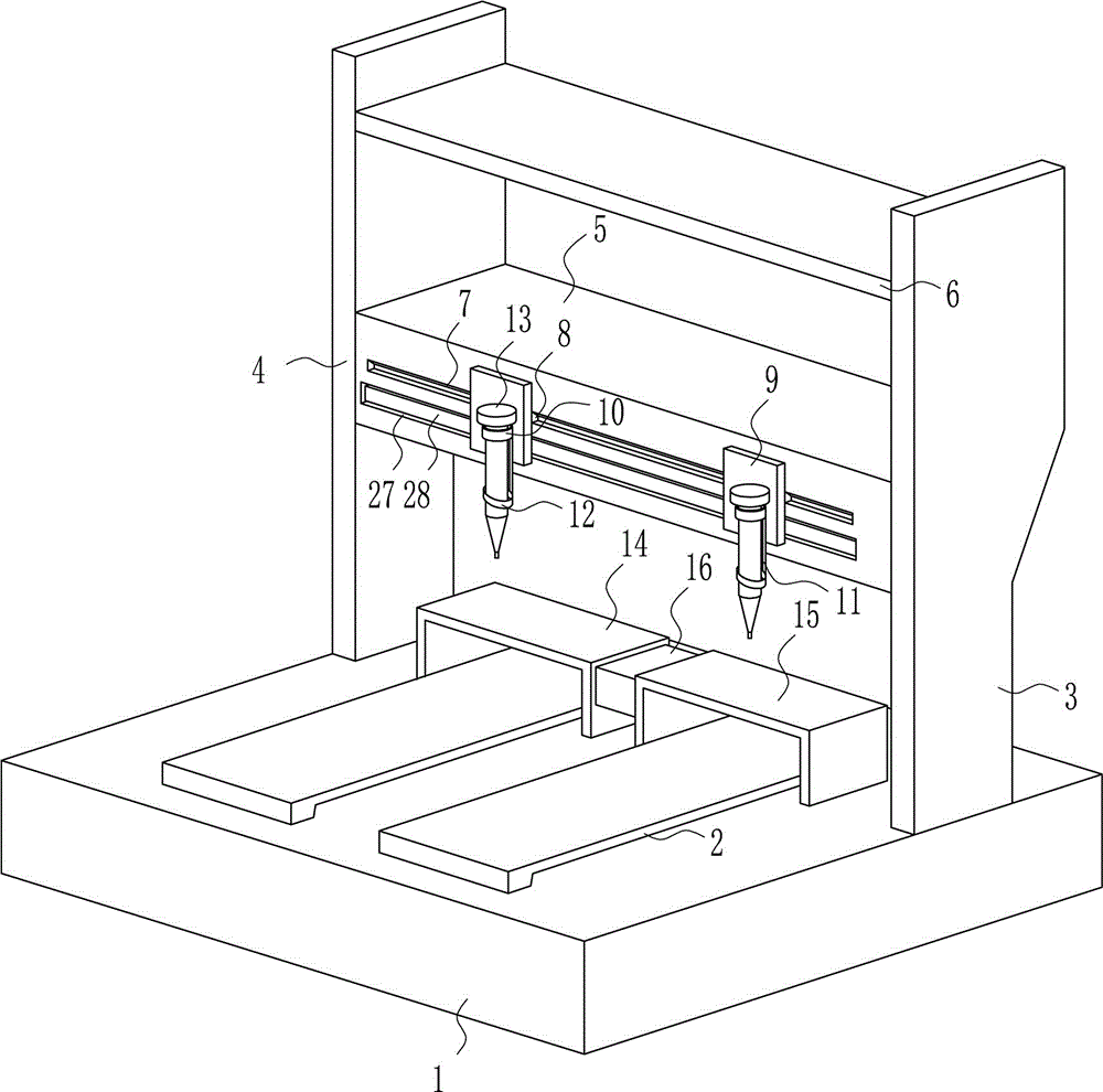 Glue dispensing and drying device for electronic component