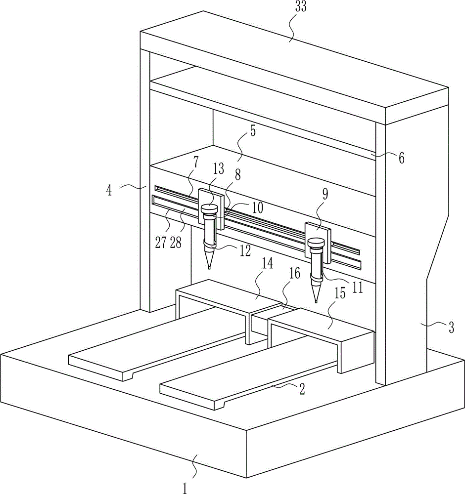 Glue dispensing and drying device for electronic component