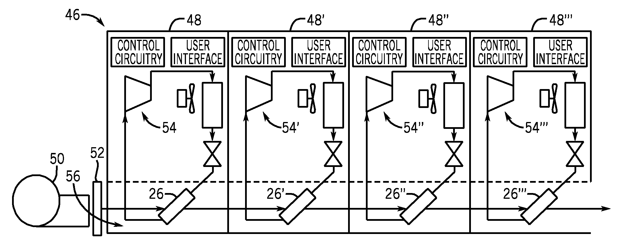 Modular heating, ventilating, air conditioning, and refrigeration systems and methods