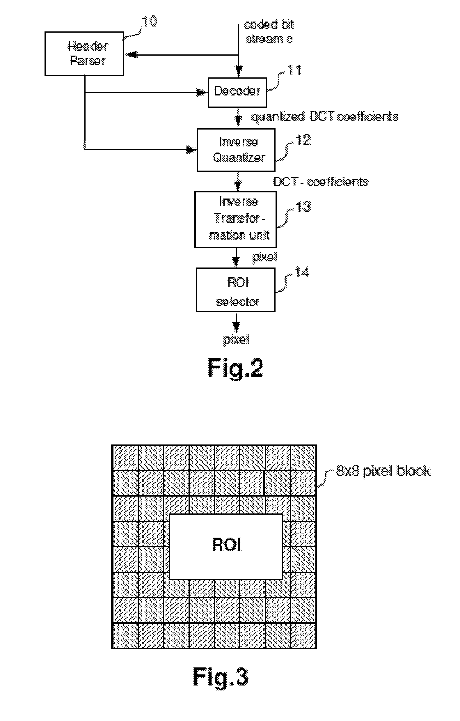 Decoder for selectively decoding predetermined data units from a coded bit stream