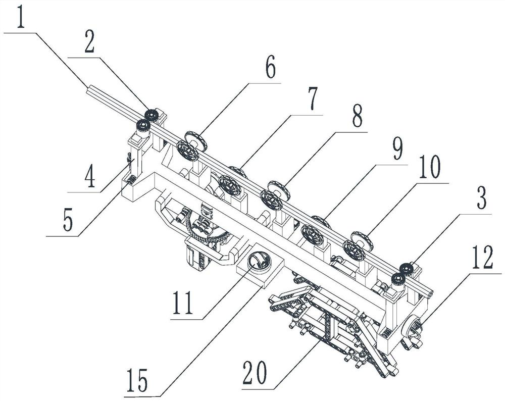 A transmission line ground channel inspection system suitable for complicated situations