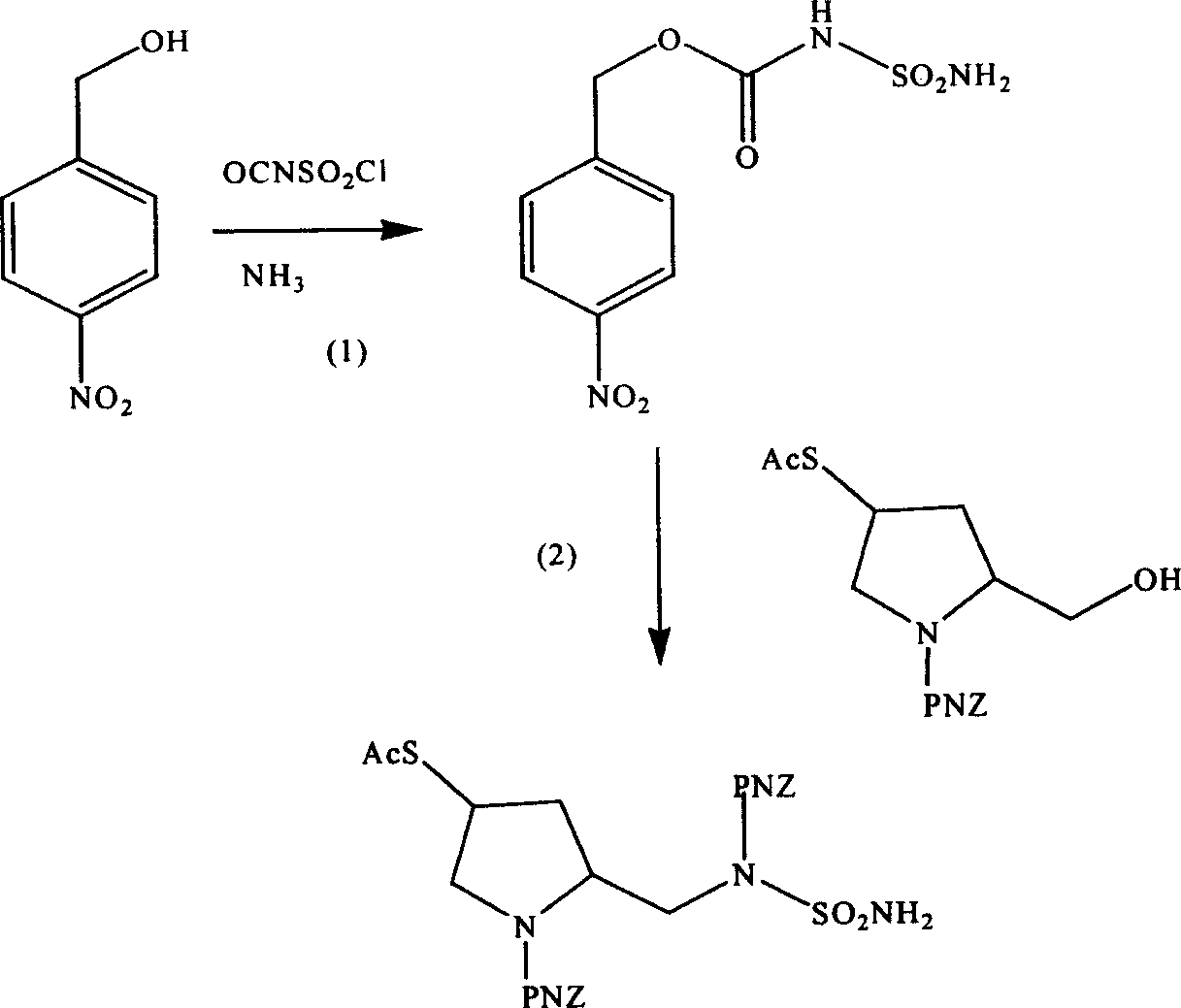 Pentazane derivative intermediate, its preparation and use