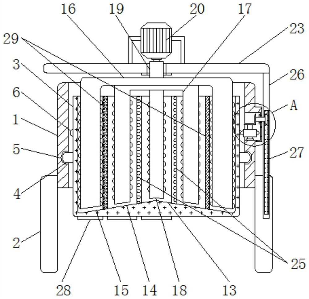 A biopharmaceutical grinding device with multi-layer separation and purification functions