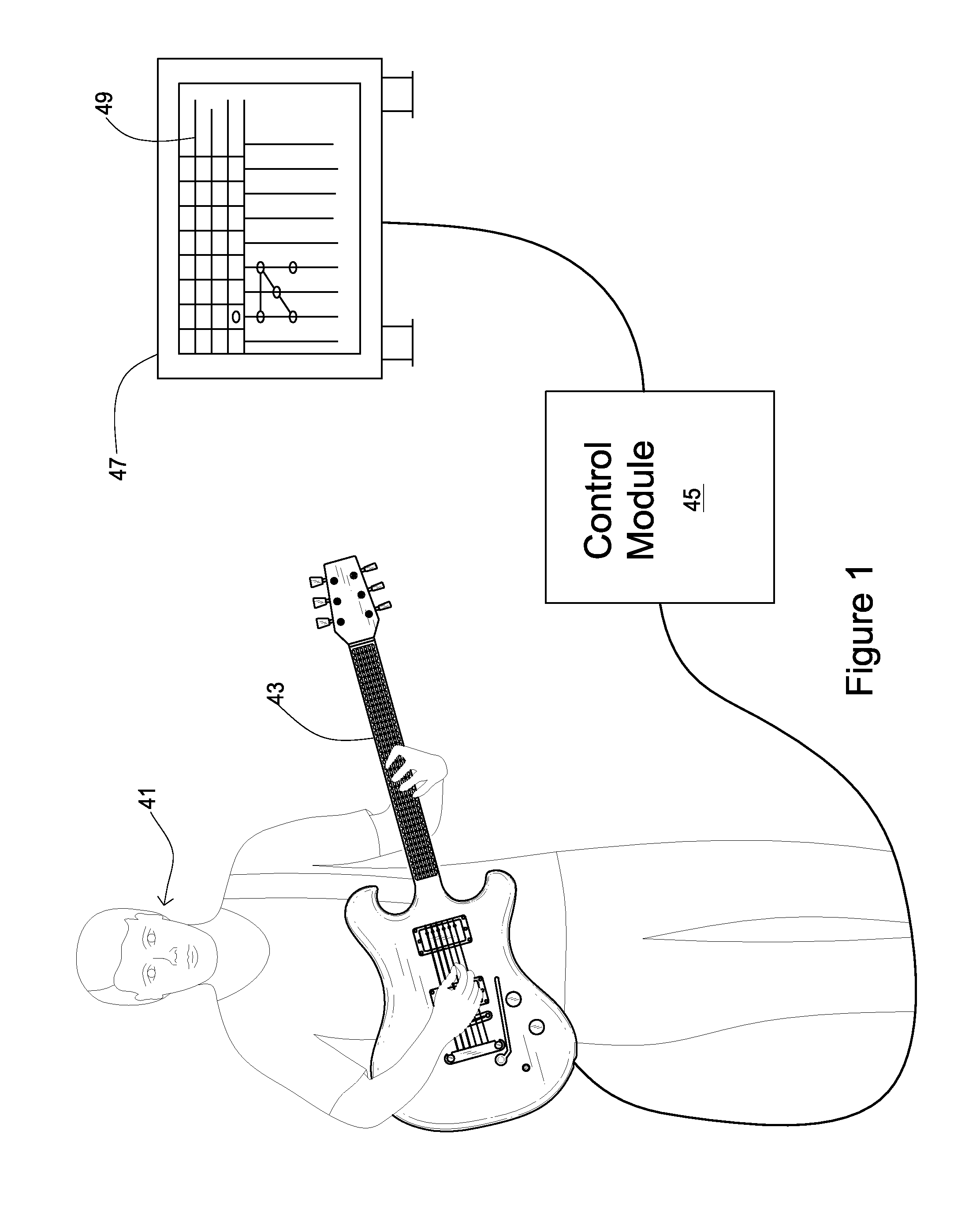 System and Method of Instructing Musical Notation for a Stringed Instrument