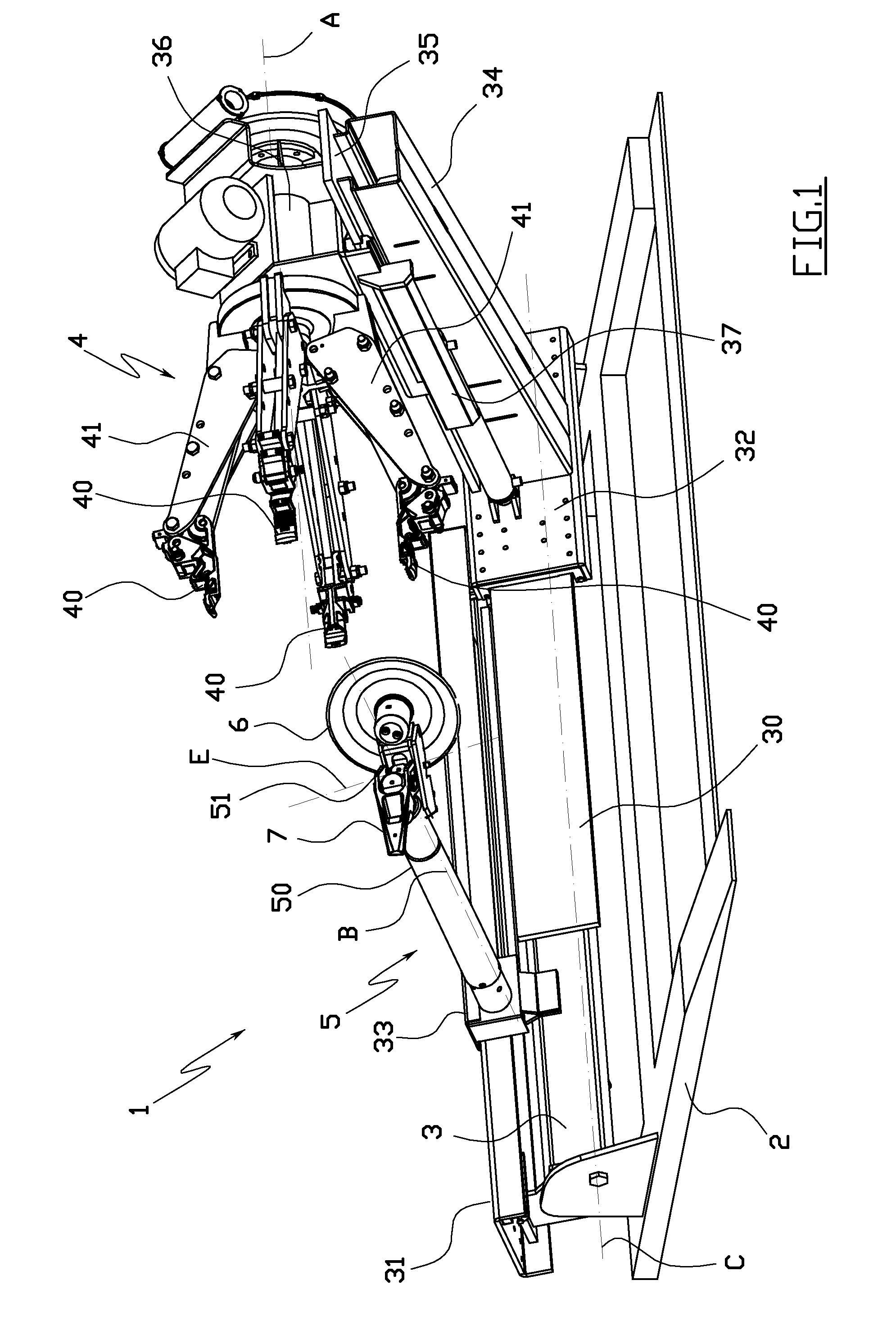 Tyre-changing machine and a relative bead-breaking method