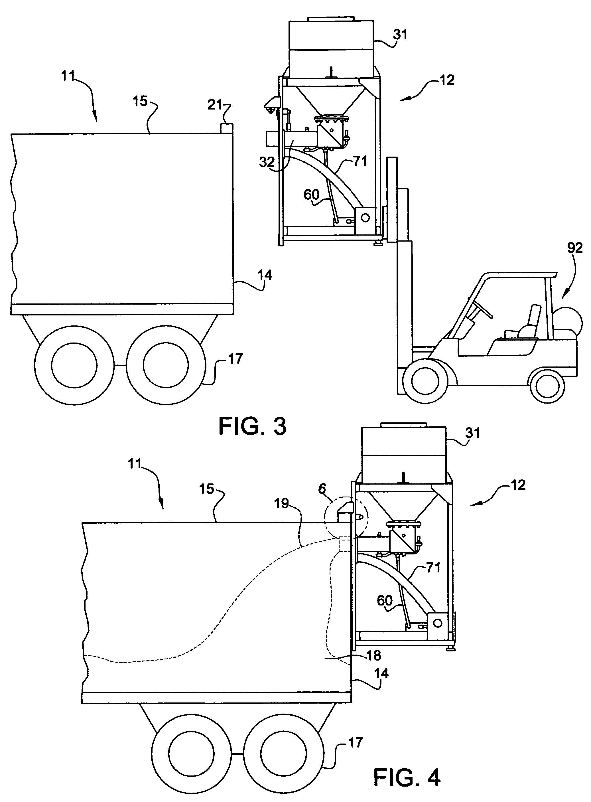 Bulk material handling system and portable loading apparatus thereof