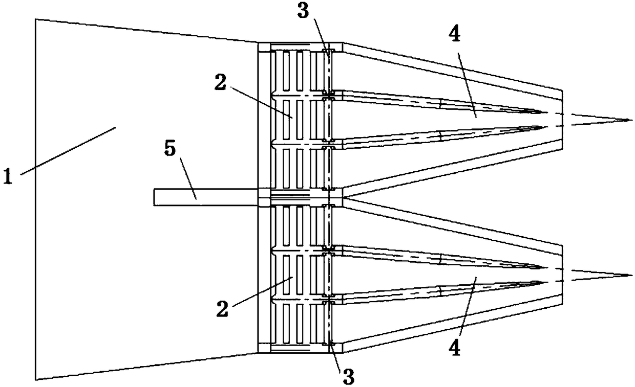 Hydropower-station simultaneous-power-generation-and-water-pumping water inlet/outlet arrangement structure