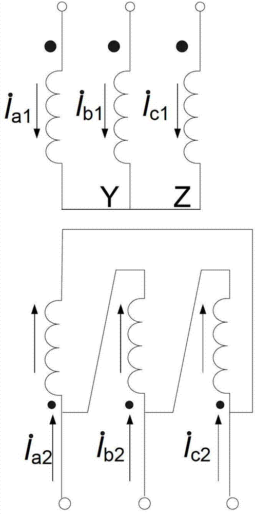 Phase correction method for arbitrary impulse converter transformer current difference