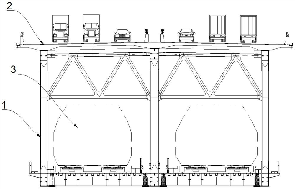 Concrete bridge deck composite structure bridge and construction method thereof