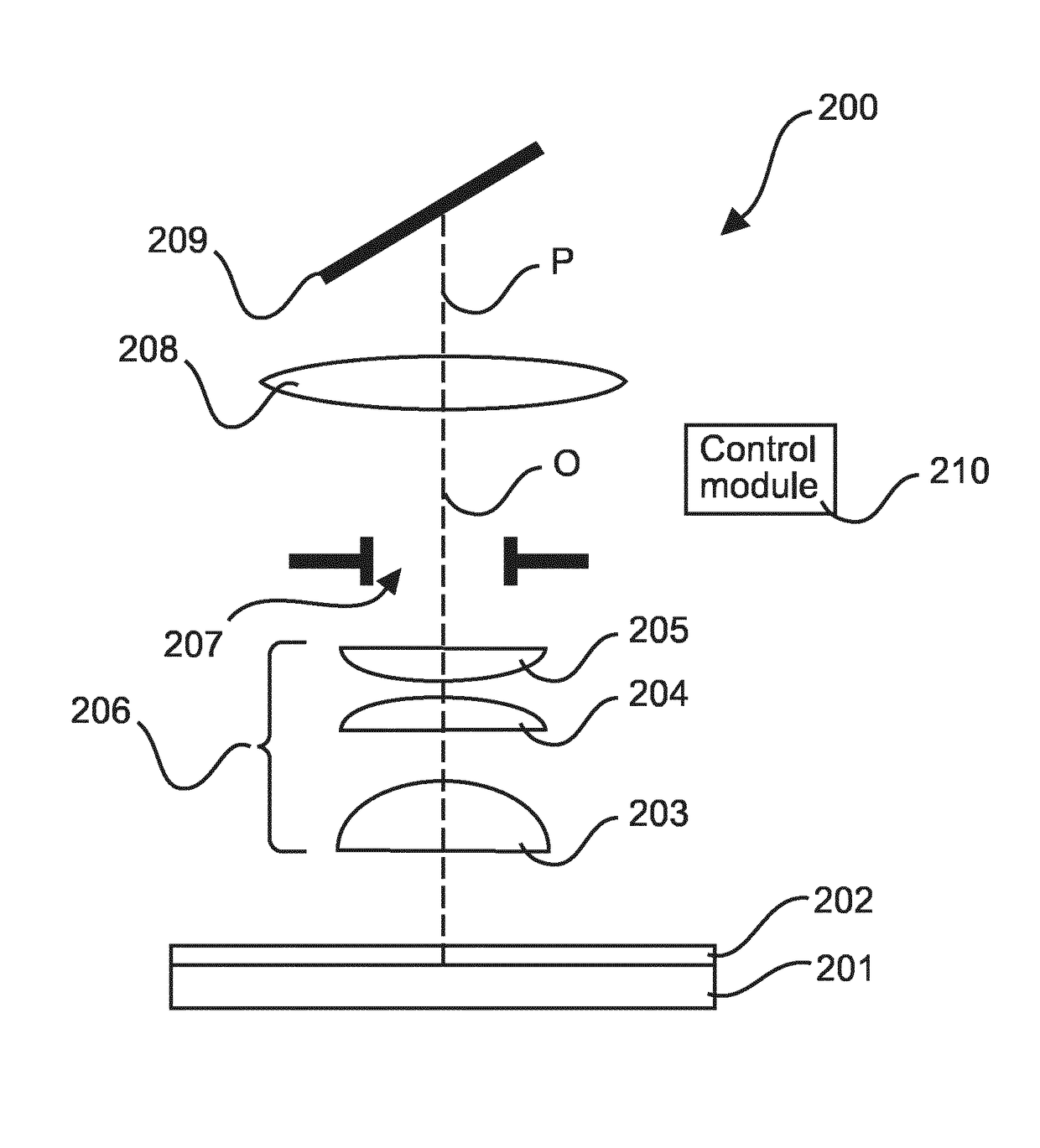 Scanning imaging system with a novel imaging sensor with gaps for electronic circuitry