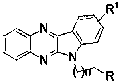 6H-indolo[2,3-b]quinoxaline derivative, and preparation method and application thereof