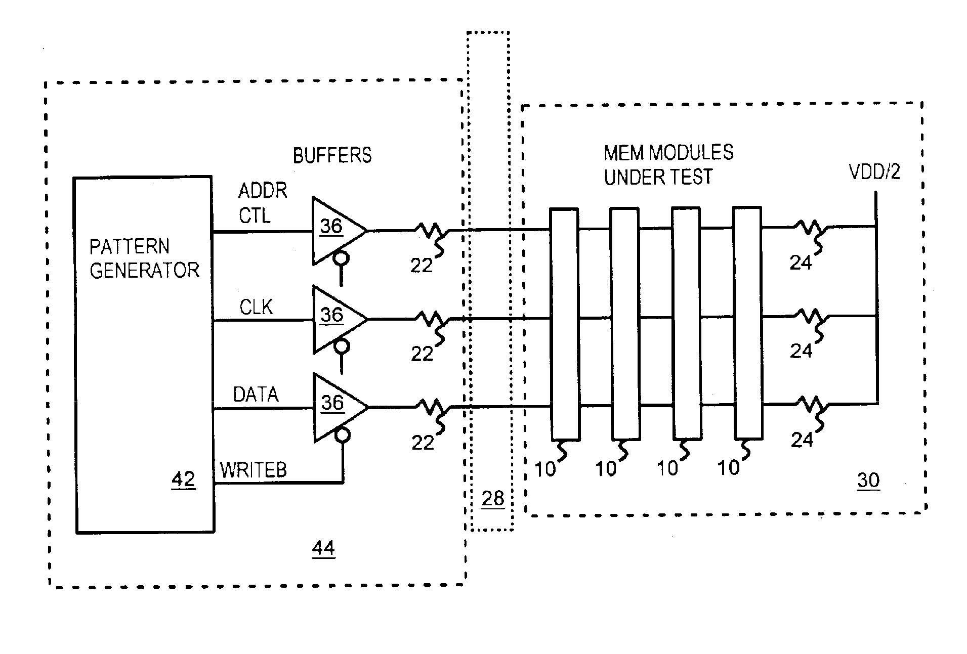 Memory-module burn-in system with removable pattern-generator boards separated from heat chamber by backplane