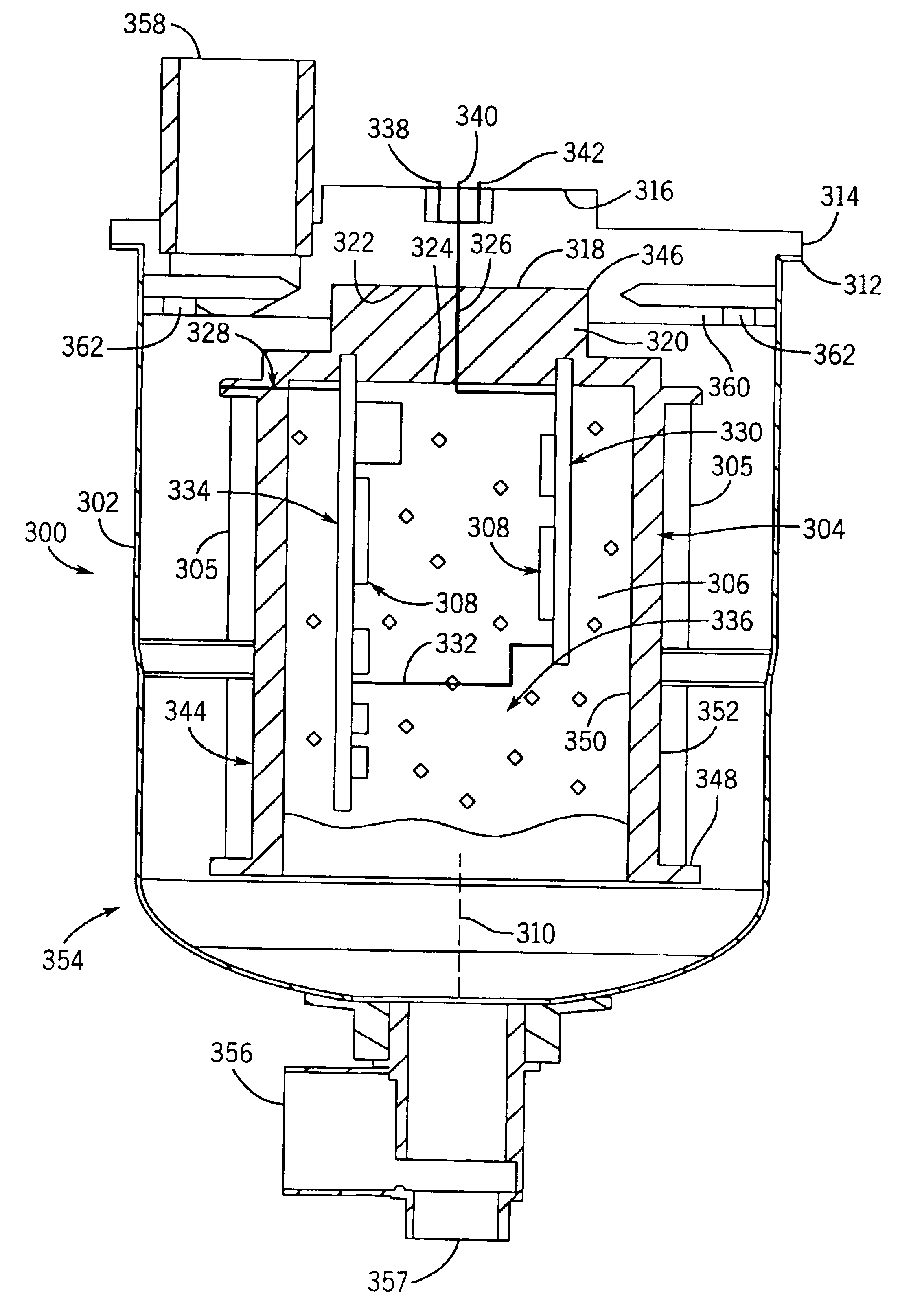 Electrostatic precipitator with internal power supply