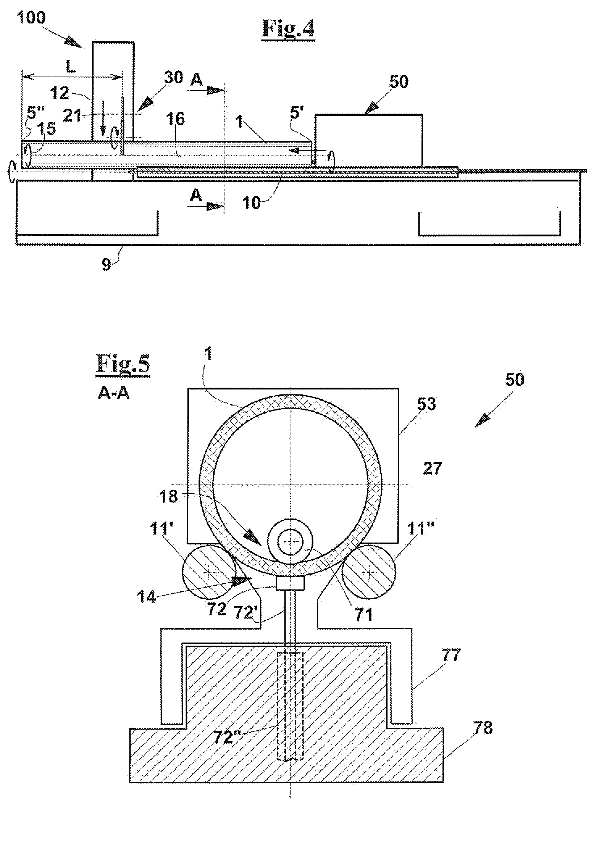 Apparatus for transversally sawing a tubular body