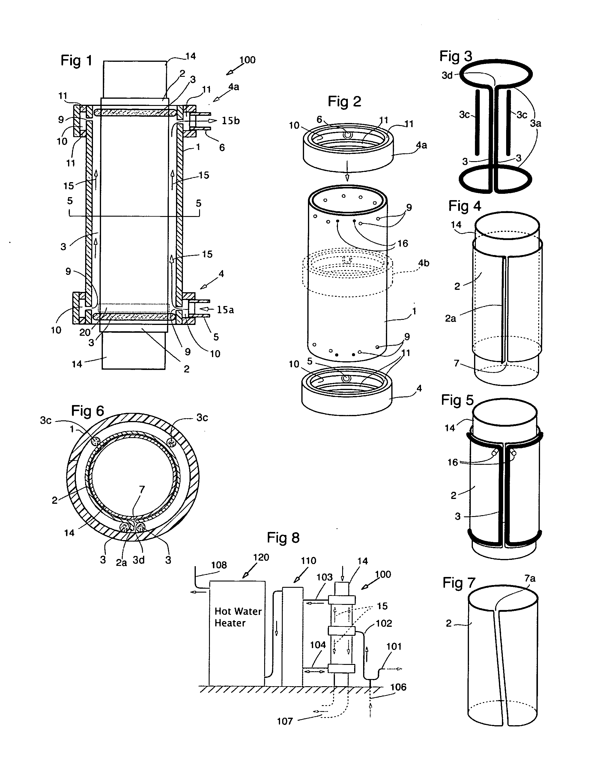 Hybrid vertical drainpipe heat exchanger