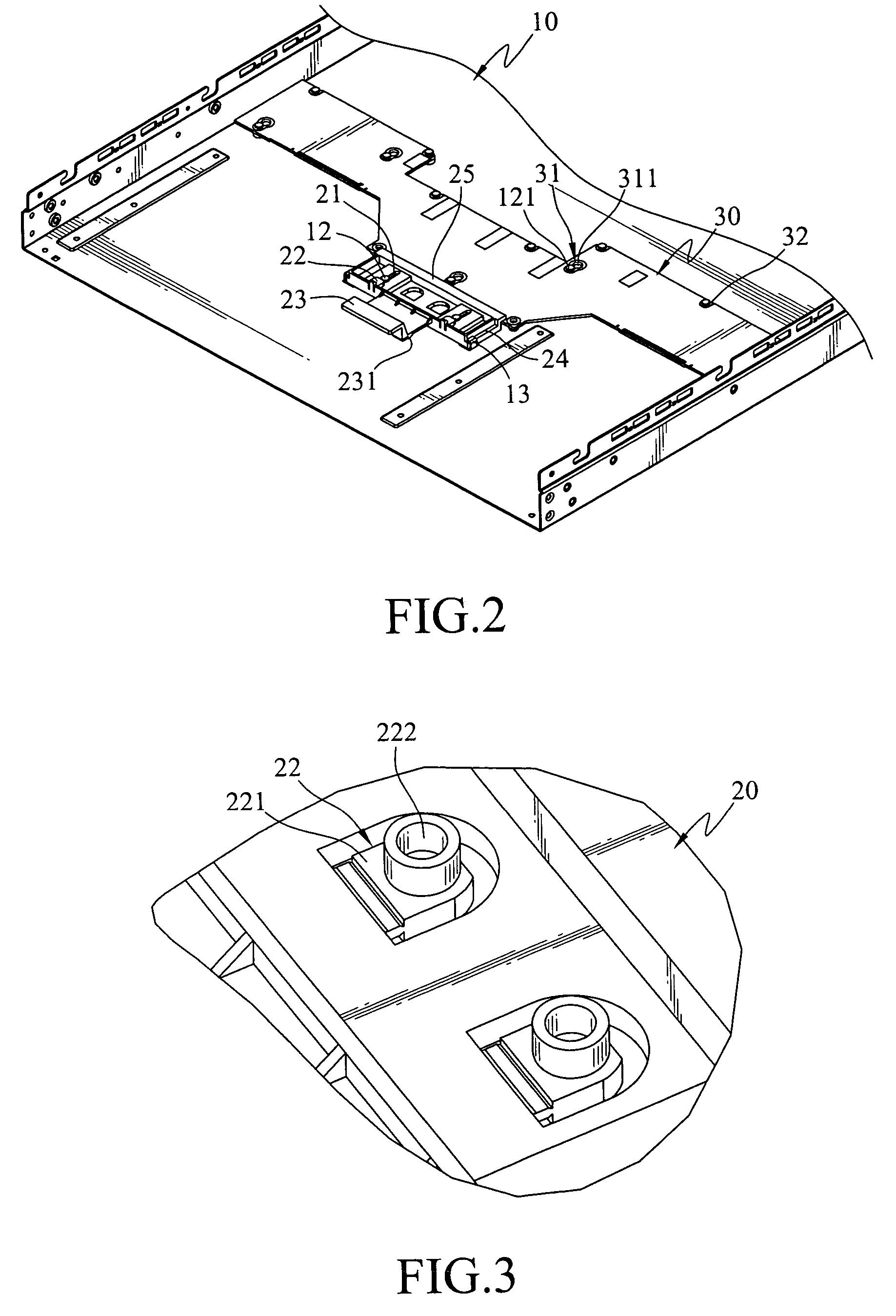 Circuit board fastening structure