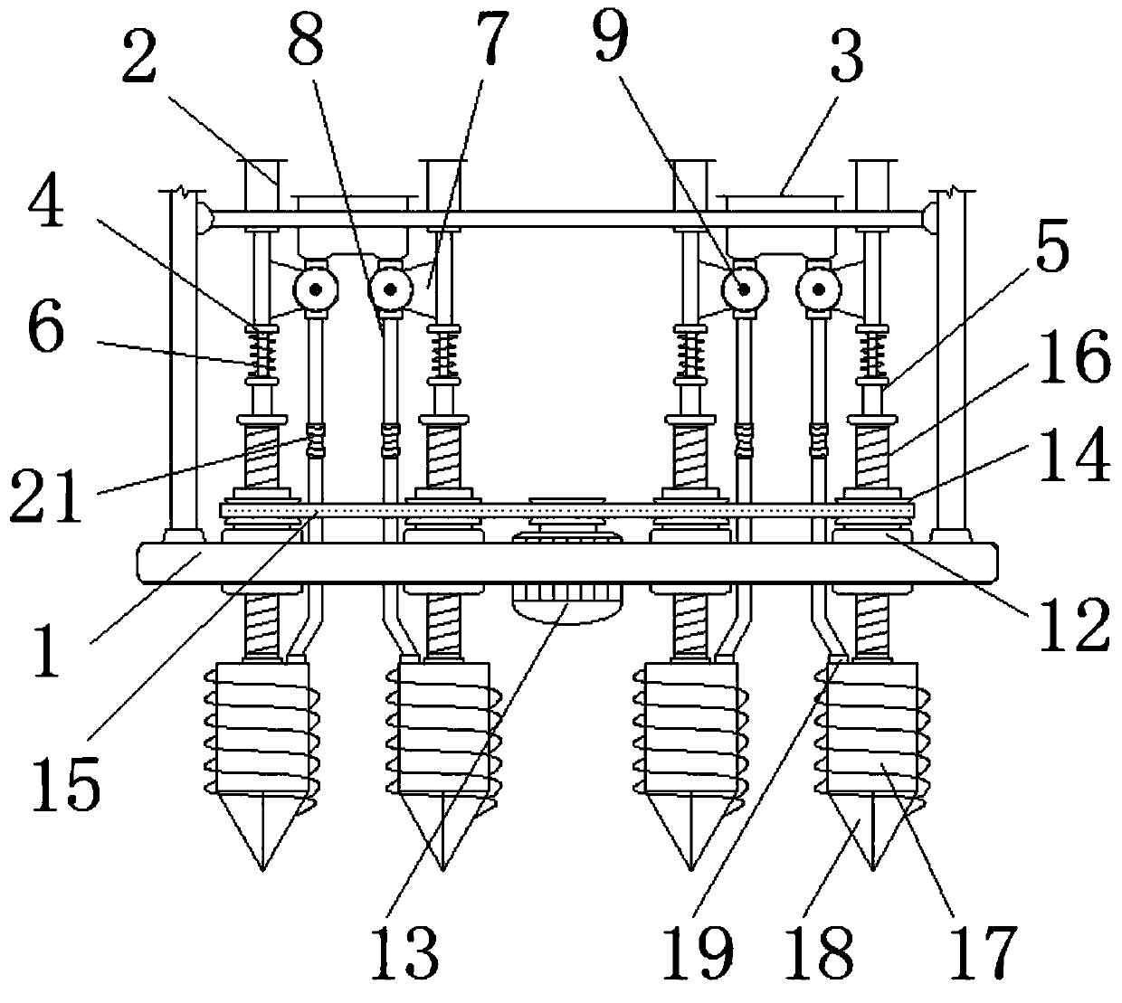 Agricultural seeding device capable of precisely adjusting cutting depth during seeding