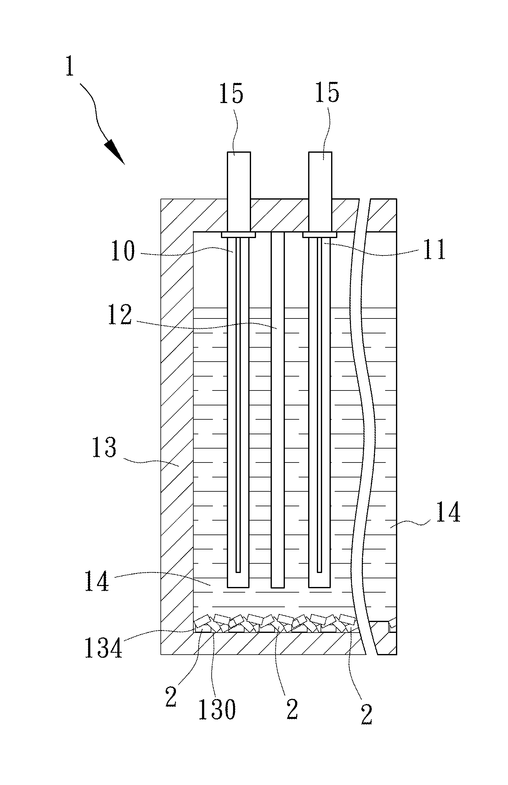 Storage battery structure