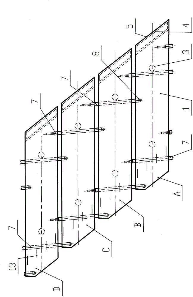 Horizontal-push vertical layer hydraulic support