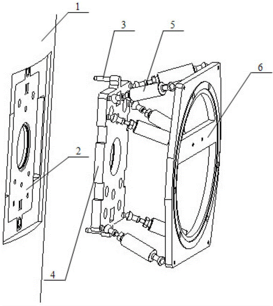 Space docking error compensation mechanism of carrier rocket connector system