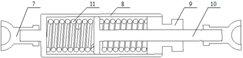 Space docking error compensation mechanism of carrier rocket connector system