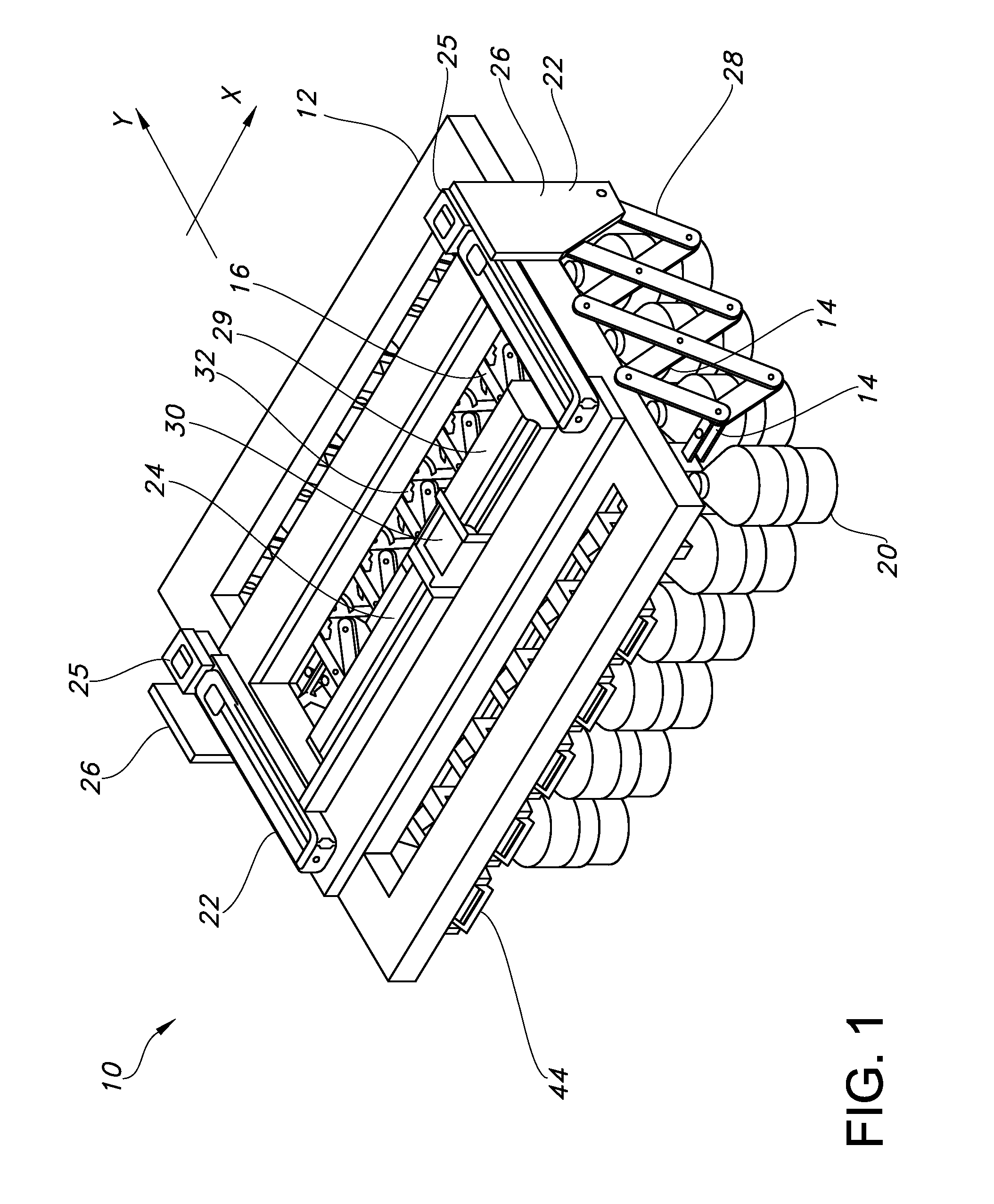 Integrated Two Dimensional Robotic Palm for Variable Pitch Positioning of Multiple Transfer Devices