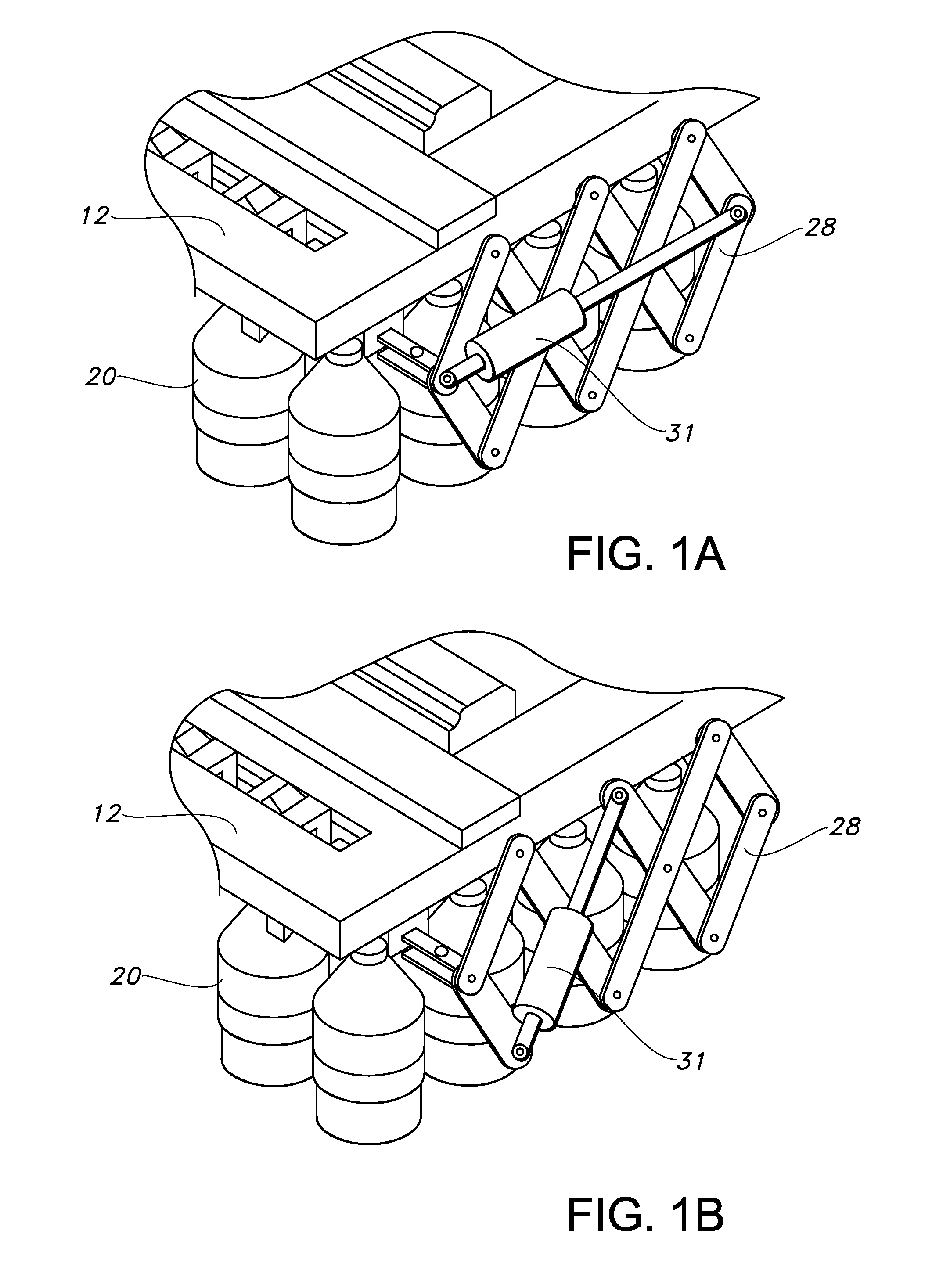 Integrated Two Dimensional Robotic Palm for Variable Pitch Positioning of Multiple Transfer Devices