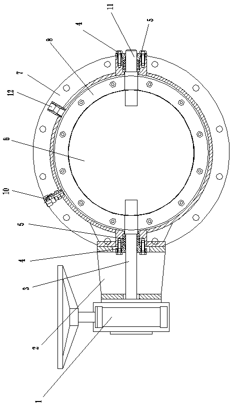 Flue butterfly valve for achieving flue gas emission zero leakage