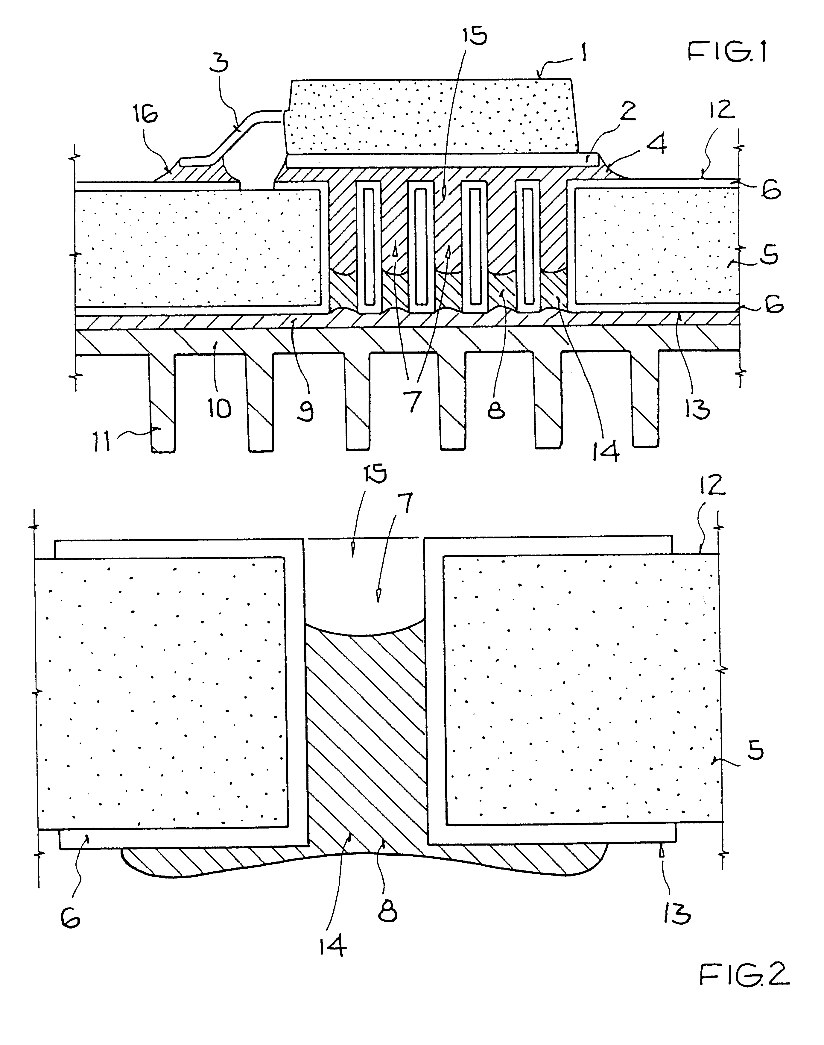 Method of fabricating a circuit arrangement with thermal vias