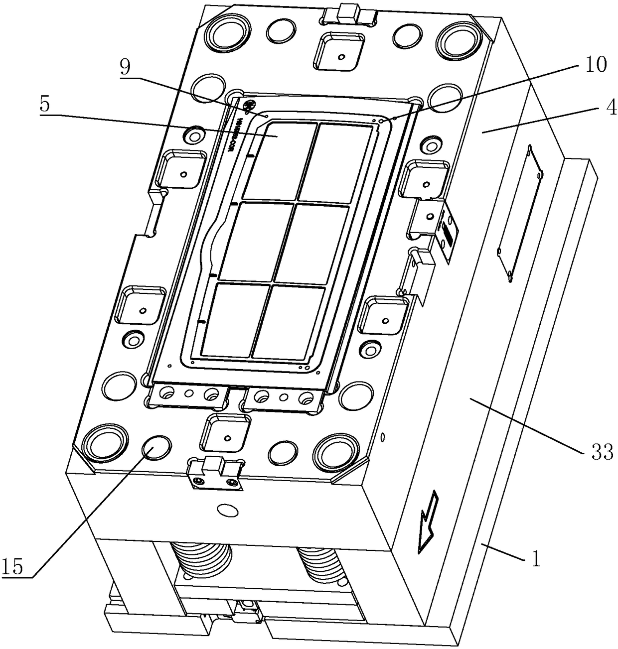 A filter injection mold