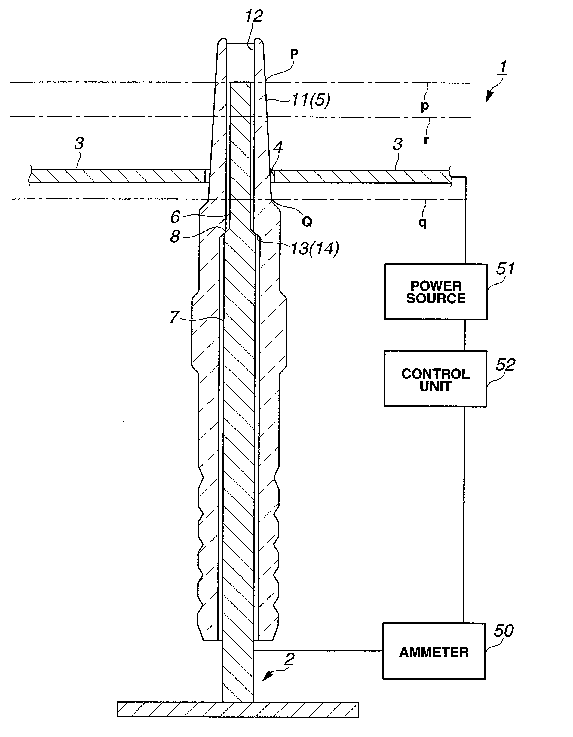 Test method and apparatus for spark plug insulator