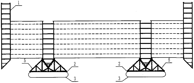 Method for realizing flat turning and watering of double-walled steel cofferdam by utilizing air bags